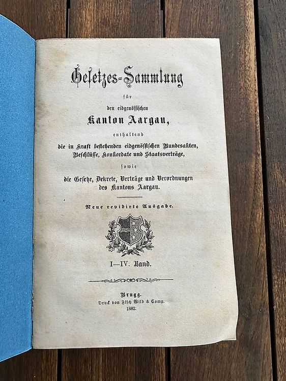 Livres: Antike Bücher Aargauische Gesetzes Sammlung 1869-76 – D'occasion à Weggis par urs_rj7p 2