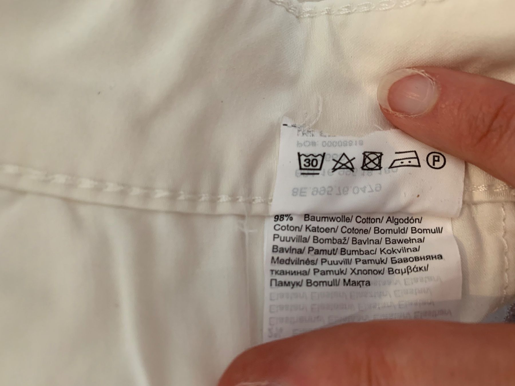 Comma Pantaloni: Comma Stoffhose Hose weiss Gr. L / XL – Usato da Fislisbach venduto da KolibriSecondhand 8