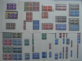 Pro Patria, postfrische Viererblock-Sammlung, 1938-1964