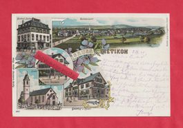 Gruss aus Dietikon (ZH) 5-Bild Farb-Litho