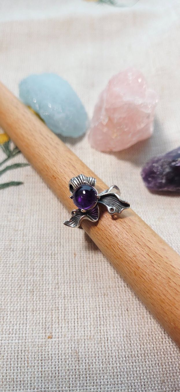 Anelli: NEW - S925 Amethyst Ring (Adjustable) – Nuovo (secondo la descrizione) da Zürich venduto da cin_wcf6 1