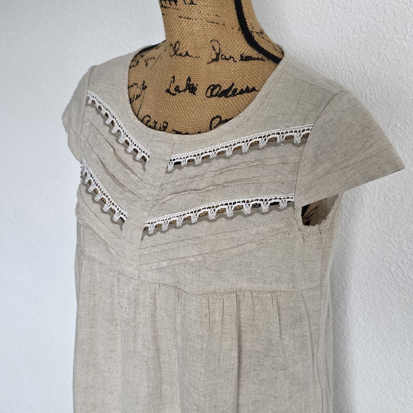 Kleider: Wunderschöne Leinen  Maxikleid  mit Spitze, Grösse S Neu ! – Neu (gemäss Beschreibung) aus Rheinsulz von Gilea 3