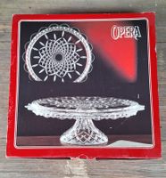 Opera Tortenplatte / Kuchenplatte aus Glas, Vintage!