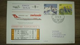 Swissair Zürich - Berlin 29.10.1990