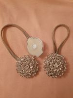 NEU 2erSet magnetische Raffhalter Vorhangshalter Strassblume