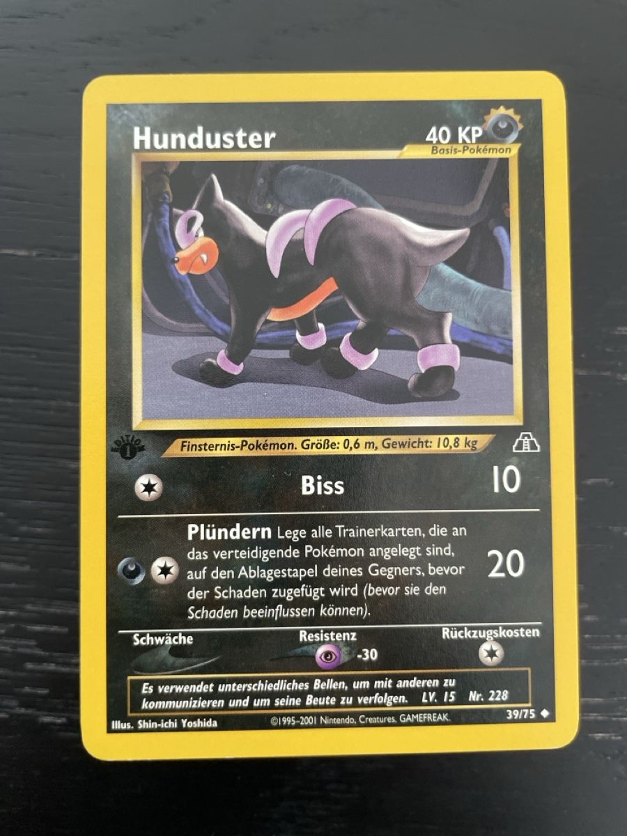 Pokémon Carte collezionabili: Pokemon Hunduster 39/75 neo 1. edition  – Usato da Hugelshofen venduto da Suimosa