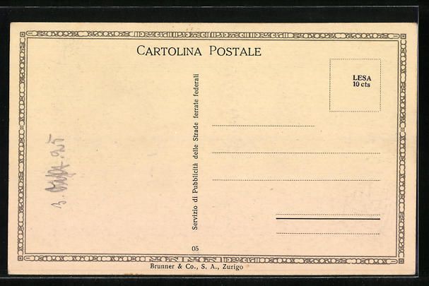 Cartoline postali: Amsteg /Col Windgälle, Ortsansicht mit  – Usato da Berlin venduto da bartko-reher 1
