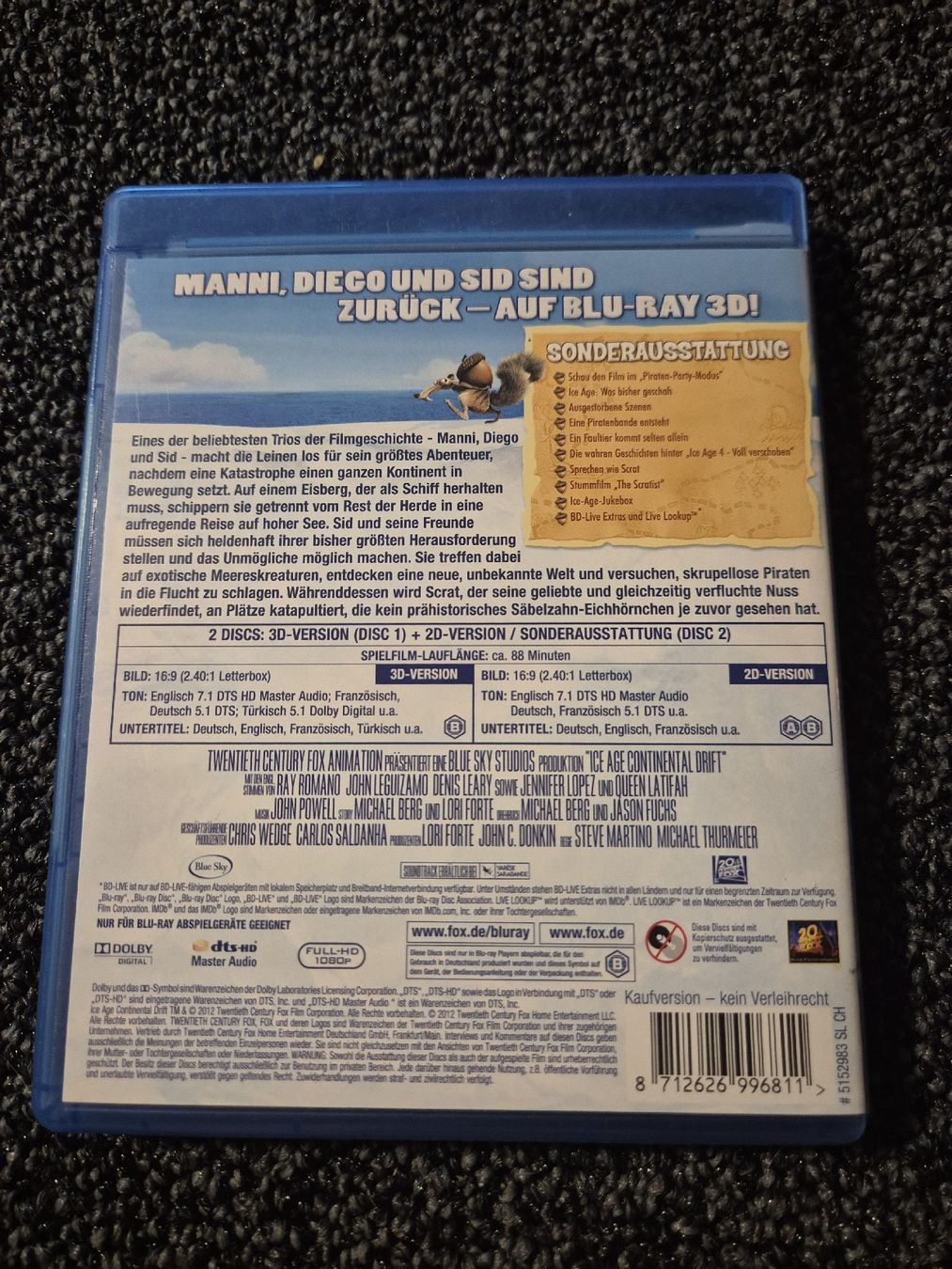 Tutti i DVDs: Ice Age 4 - Voll verschoben - Blu-ray – Usato da Ruswil venduto da jan_bxl5 1