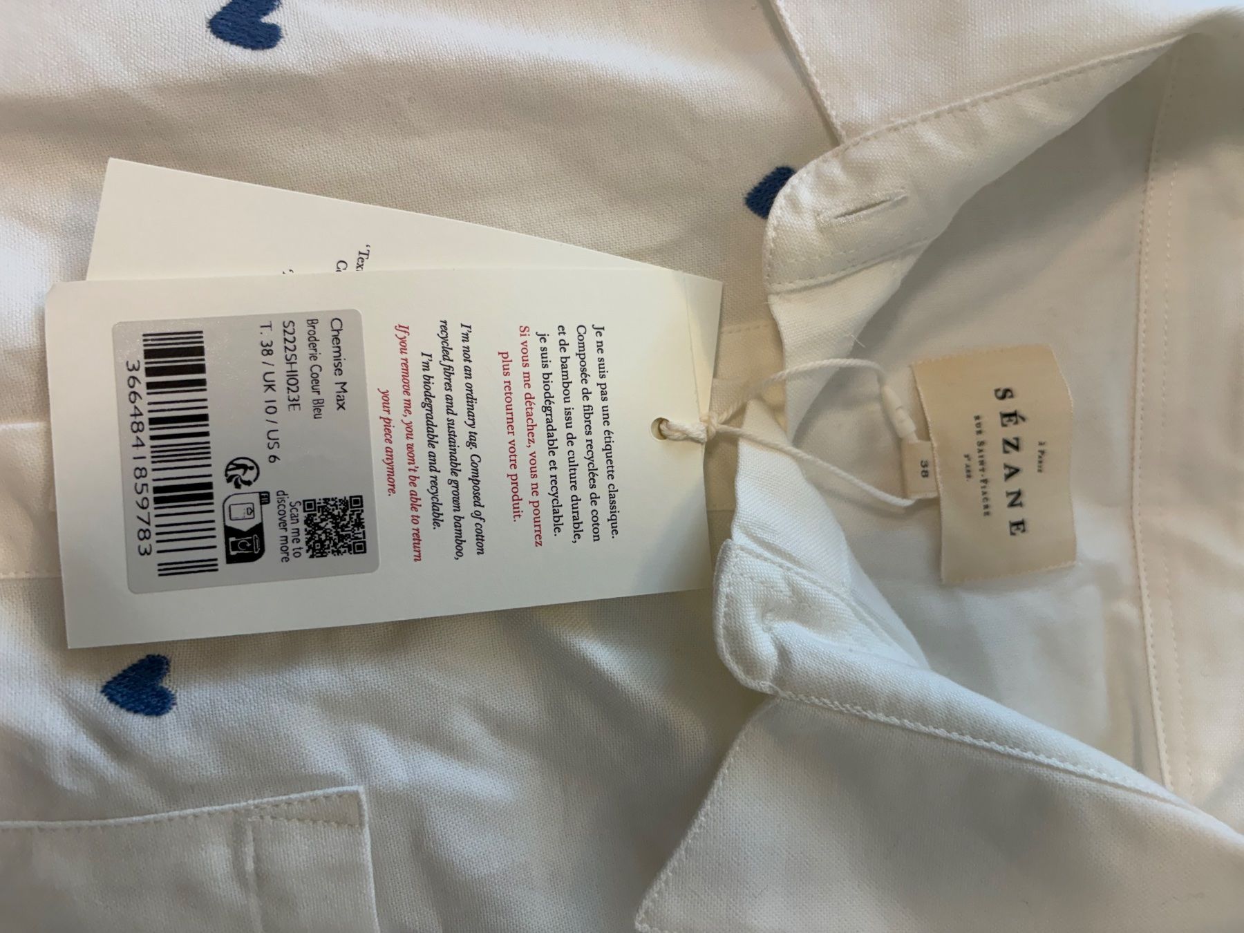 Sezane Chemisiers: Neu Sézane Max Bluse Gr 38 – Neuf avec emballage d'origine à Hedingen par muse10 4