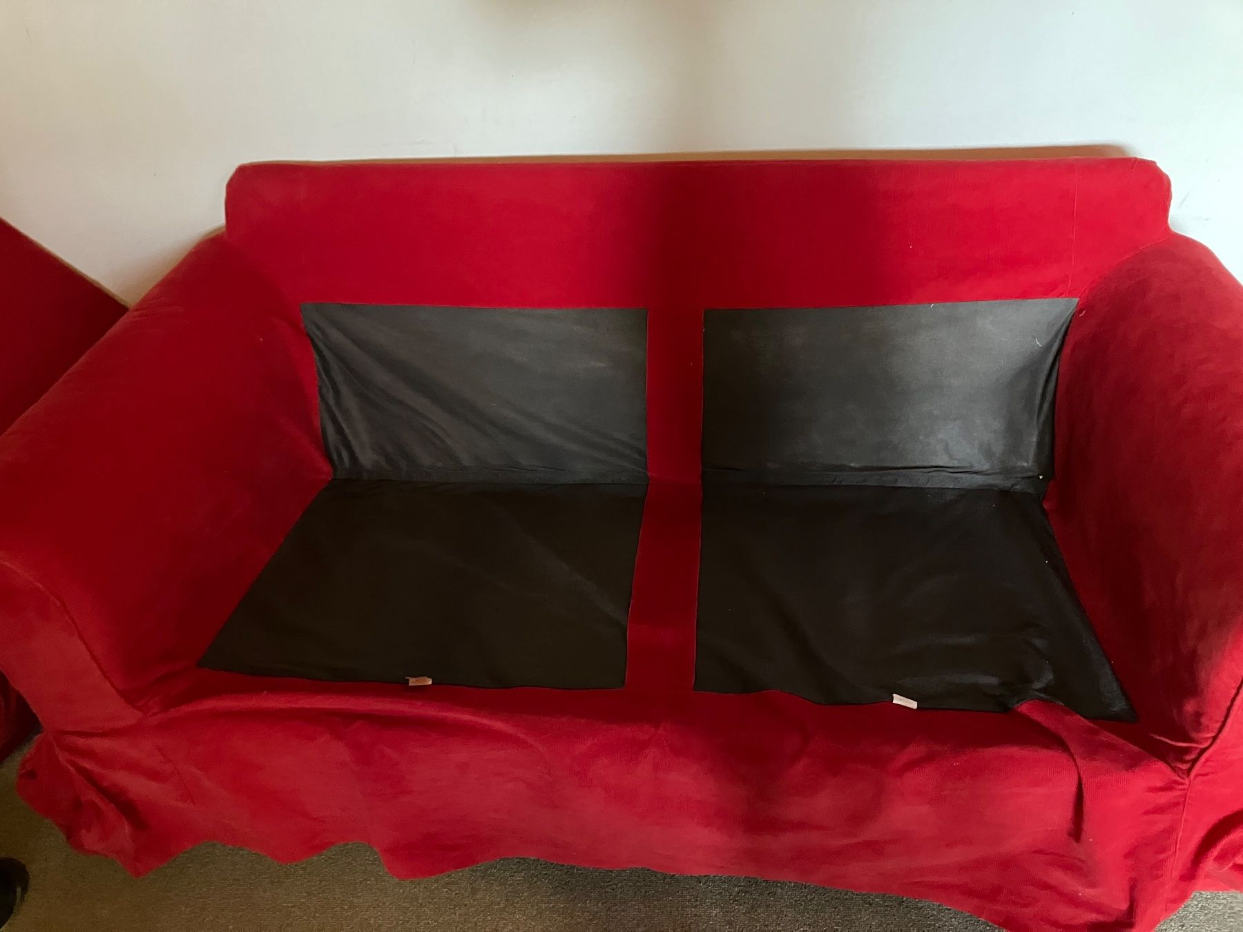 Ikea Sofas: 2er Sofa Ikea Ektorp mit rotem Überzug – Gebraucht aus Baar von Zugi2 1
