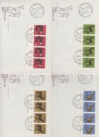 Pro Juventute Satz 1967 auf FDC mit Tabs