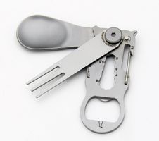 Richartz MINI Multitool, Schlüsselanhänger m. Löffel + Gabel