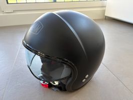 Motorradhelm, Jethelm, Nolan, Schwarz, Grösse M