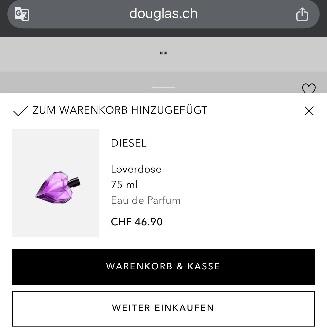 Diesel Profumi & Eau de Toilette: DIESEL LOVERDOSE  Eau de Parfum, 75 ml – Usato da Siebnen venduto da dte_9kmw 5