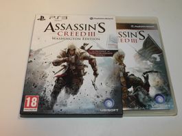 PS 3 Videospiel Game Assassins Creed III - Washington Editi.