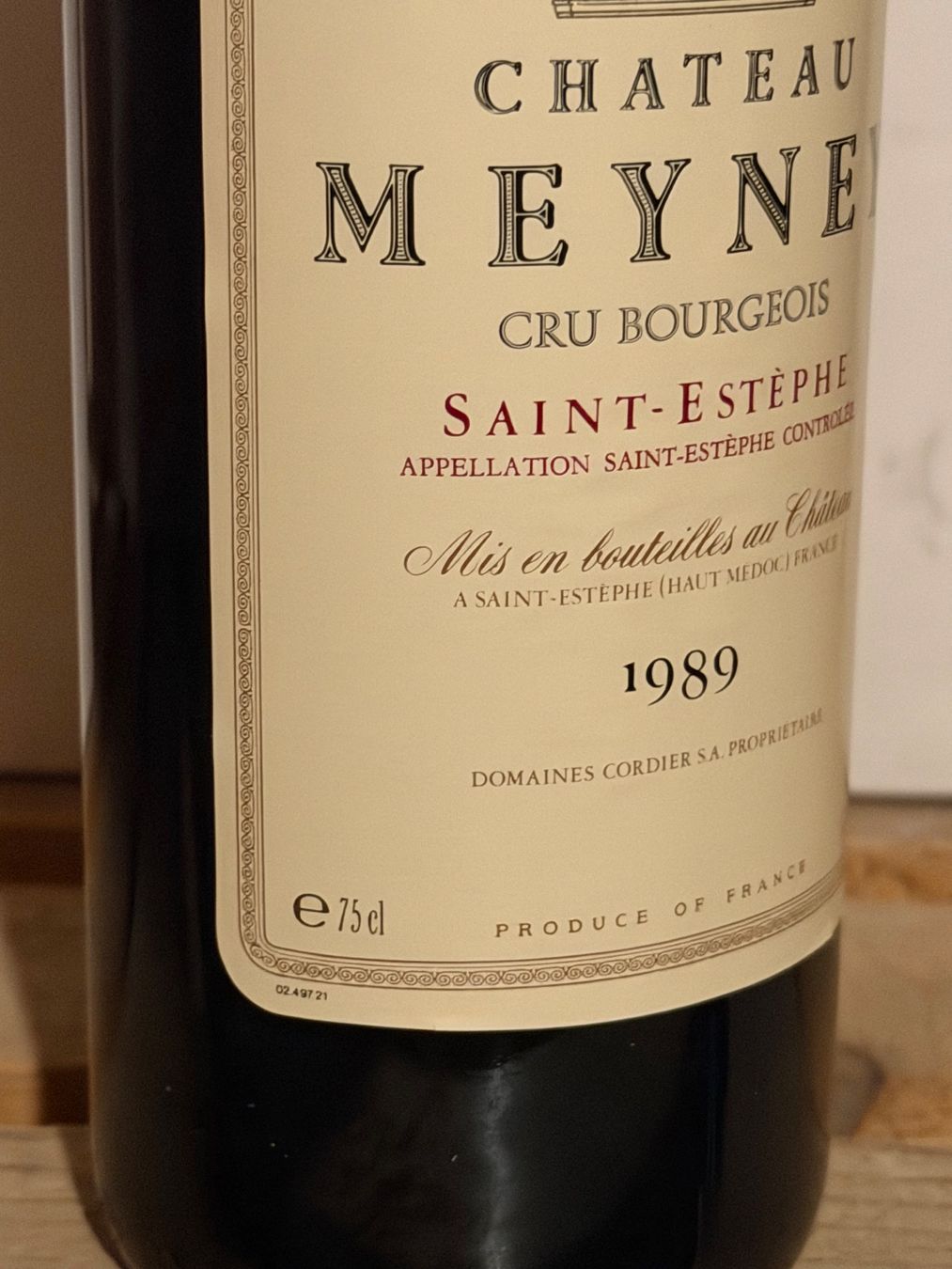 Vino: Château MEYNEY 1989 Saint-Estèphe – Nuovo (secondo la descrizione) da Roche VD venduto da avediscipule 2