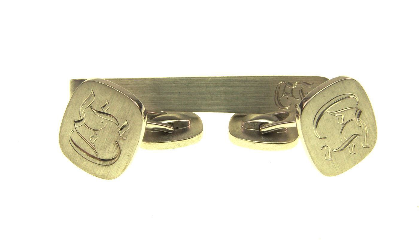 Gemelli: Set Manschettenknöpfe & Krawattenklammer / -nadel – Usato da Schmitten FR venduto da Netto_ein_Preis 3
