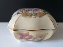 💜ZSOLNAY Bonbonnière en porcelaine / Porzellan Deckeldose💜