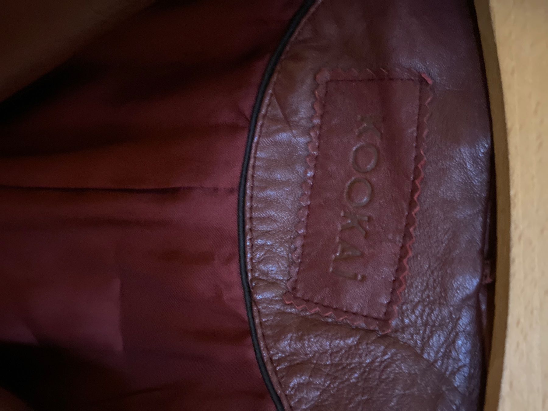 Kookai Vestes: Veste en cuir bordeaux Kookai – D'occasion à Chamby par luc_m96c 1