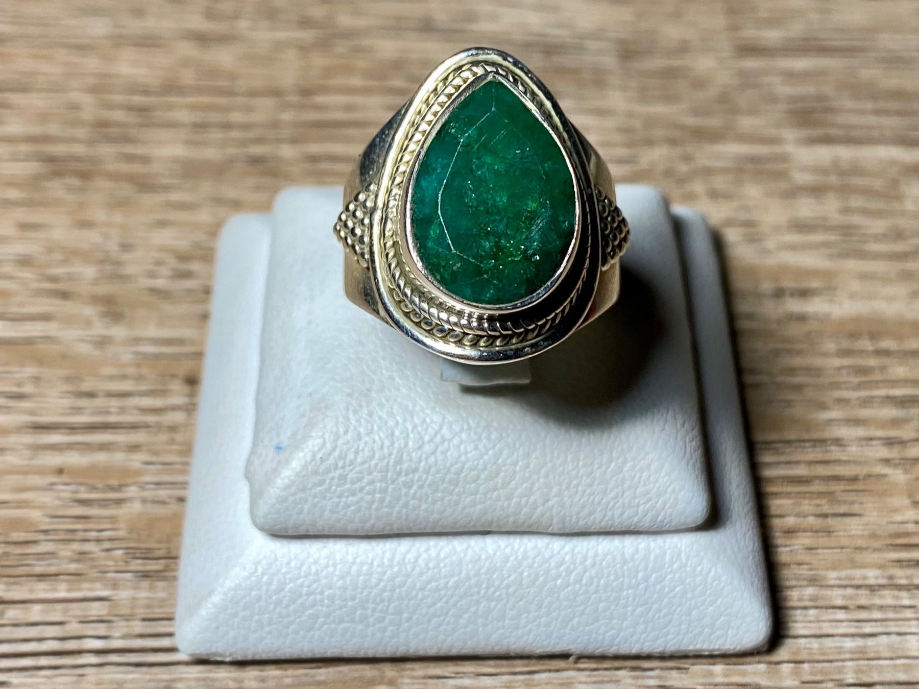 Anelli: Orientalischer Silber 925 Ring mit natürlichem Smaragd – Nuovo e nell'imballaggio originale da Laax venduto da Kiki_Kingdom3 4