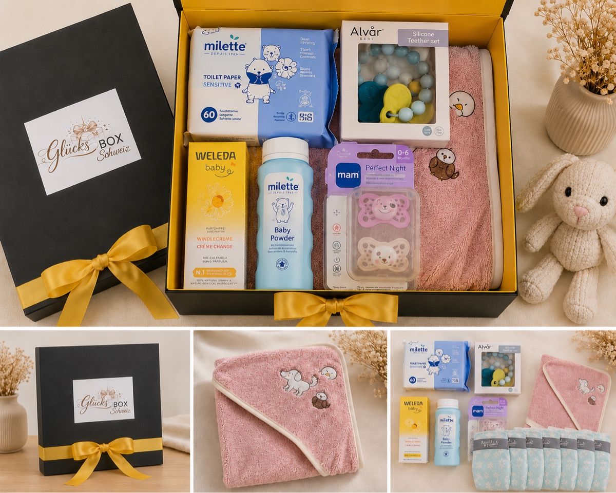 Prodotti di pulizia: NEU! Glücksbox Geschenkbox Baby Starterpacket – Nuovo e nell'imballaggio originale da Thörishaus venduto da yase03