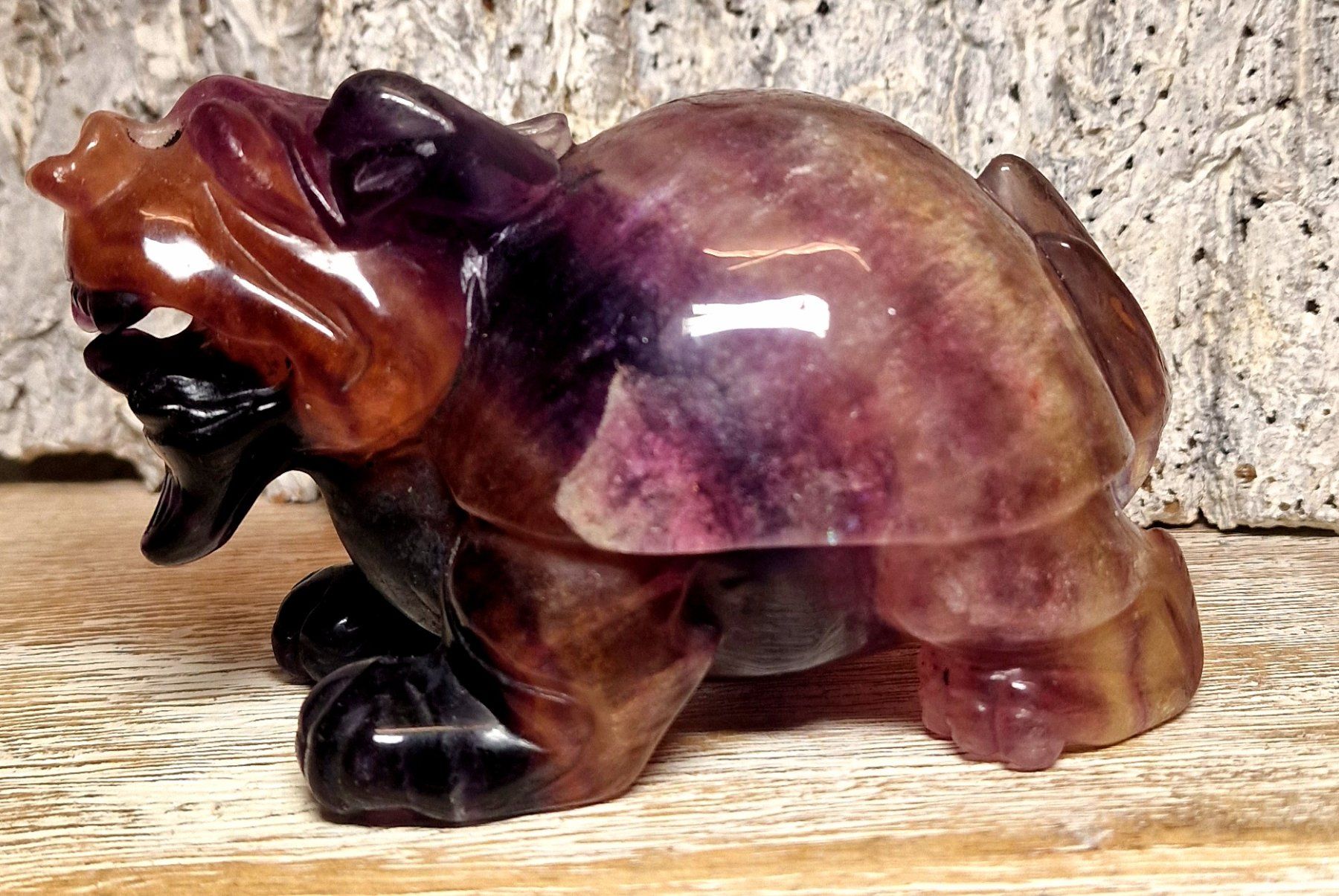 Minerali & Pietre curative: Longgui Drachenschildkröte aus Fluorit 895g – Nuovo (secondo la descrizione) da Matzingen venduto da Shay_Crystalz 1