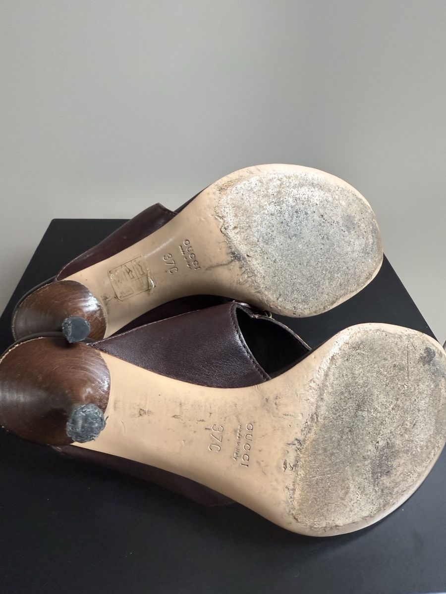 Gucci Scarpe da donna: Gucci Zehentrenner Sandalen, Gr. 37 Echte Pythonleder – Usato da Stettlen venduto da Beauty-19 4