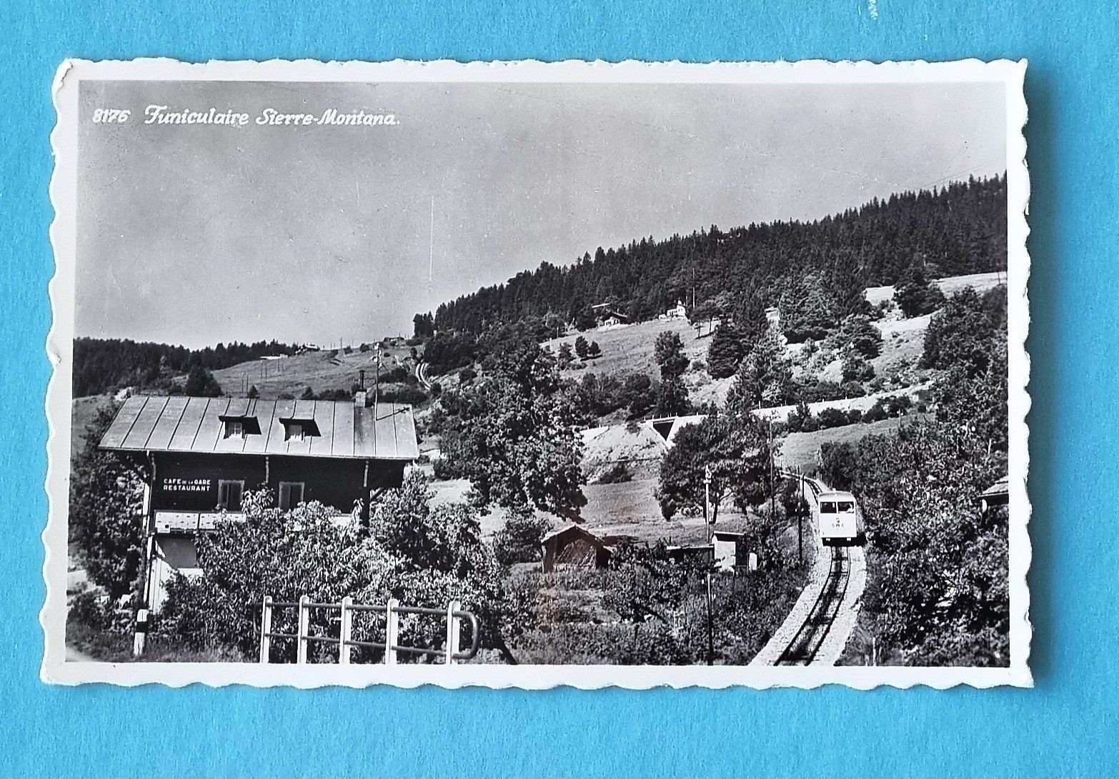 Cartoline postali: Funiculaire - Standseilbahn - Sierre-Montana - 1963 – Usato da Rothrist venduto da RROENK
