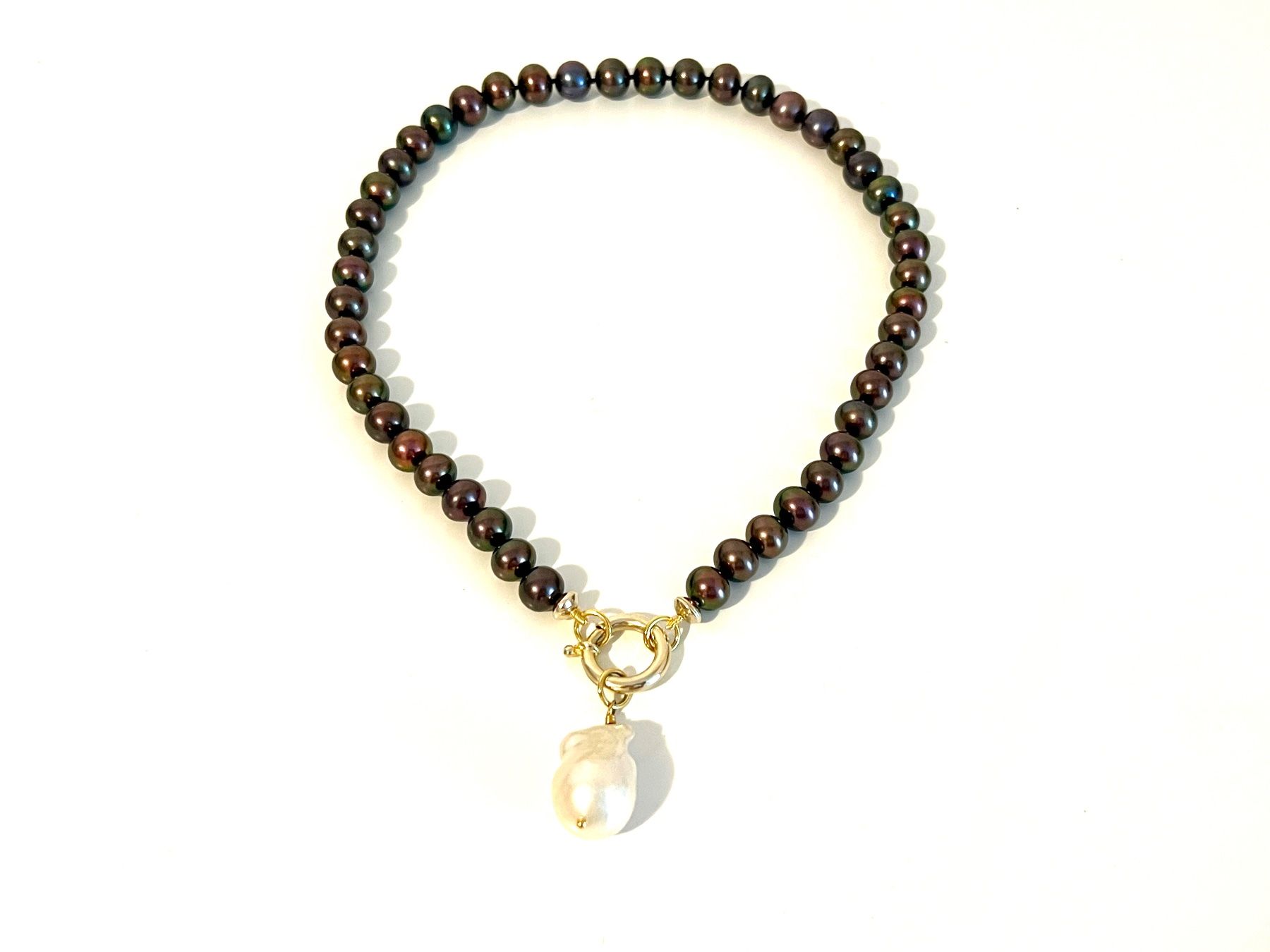 Ketten: Baroque & Black Pearl Necklace - Sterling Silver – Neu und originalverpackt aus Rüschlikon von ThereseJewelryDesign 2