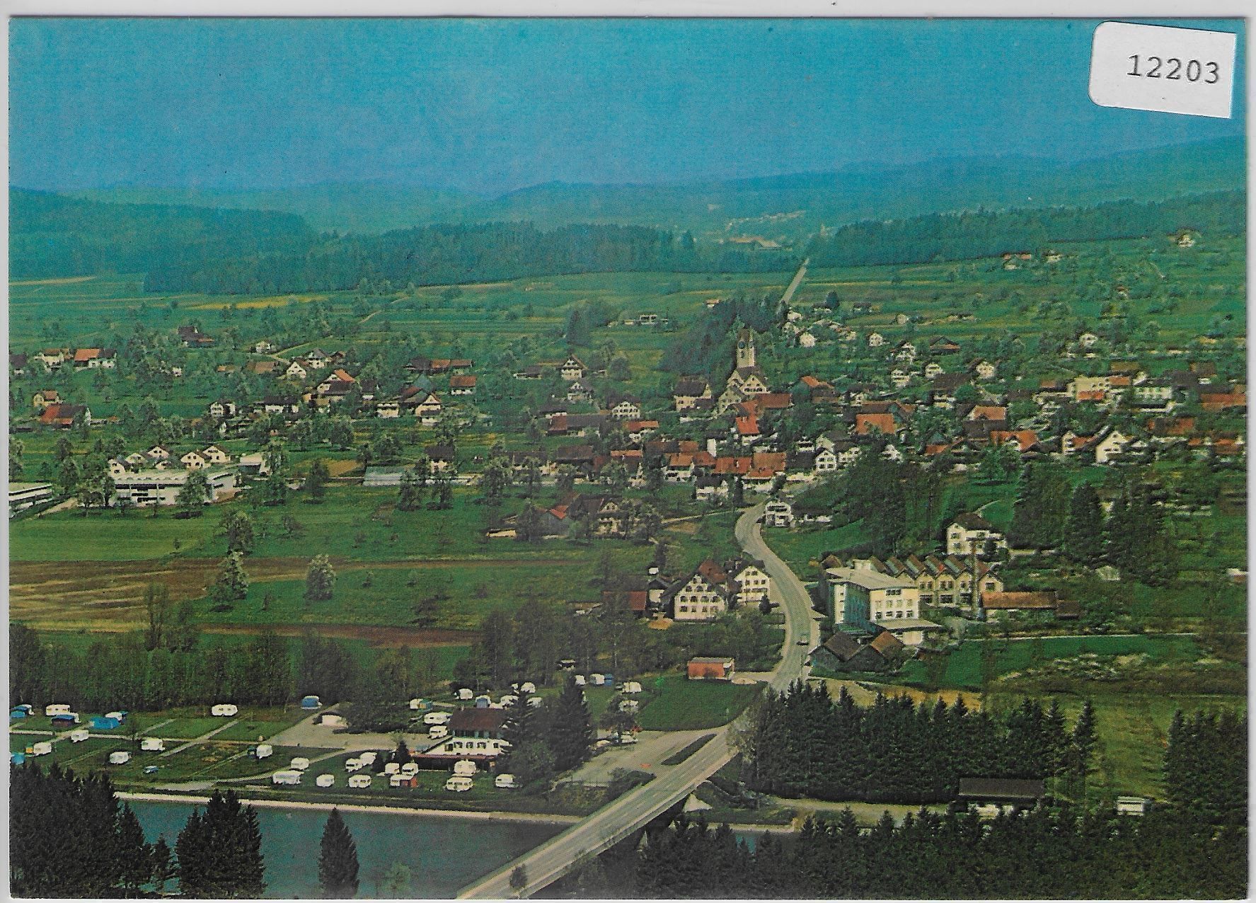 Cartoline postali: Flugaufnahme Ottenbach ZH mit Camping – Antico da Ettingen venduto da Kartenplanet