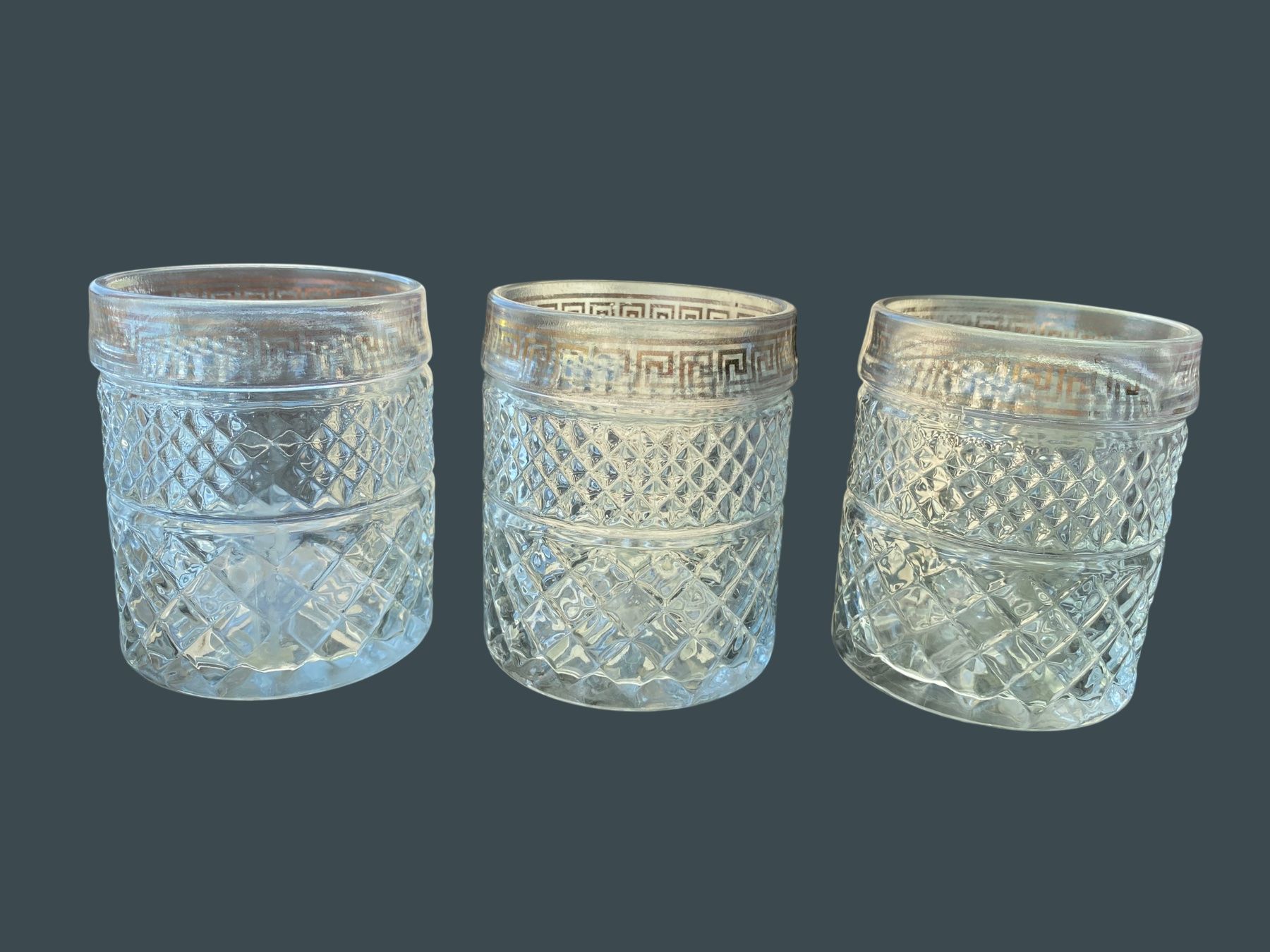 Portacandele: 3 Vintage Glas Windlichter – Usato da niederbipp venduto da Esbenz