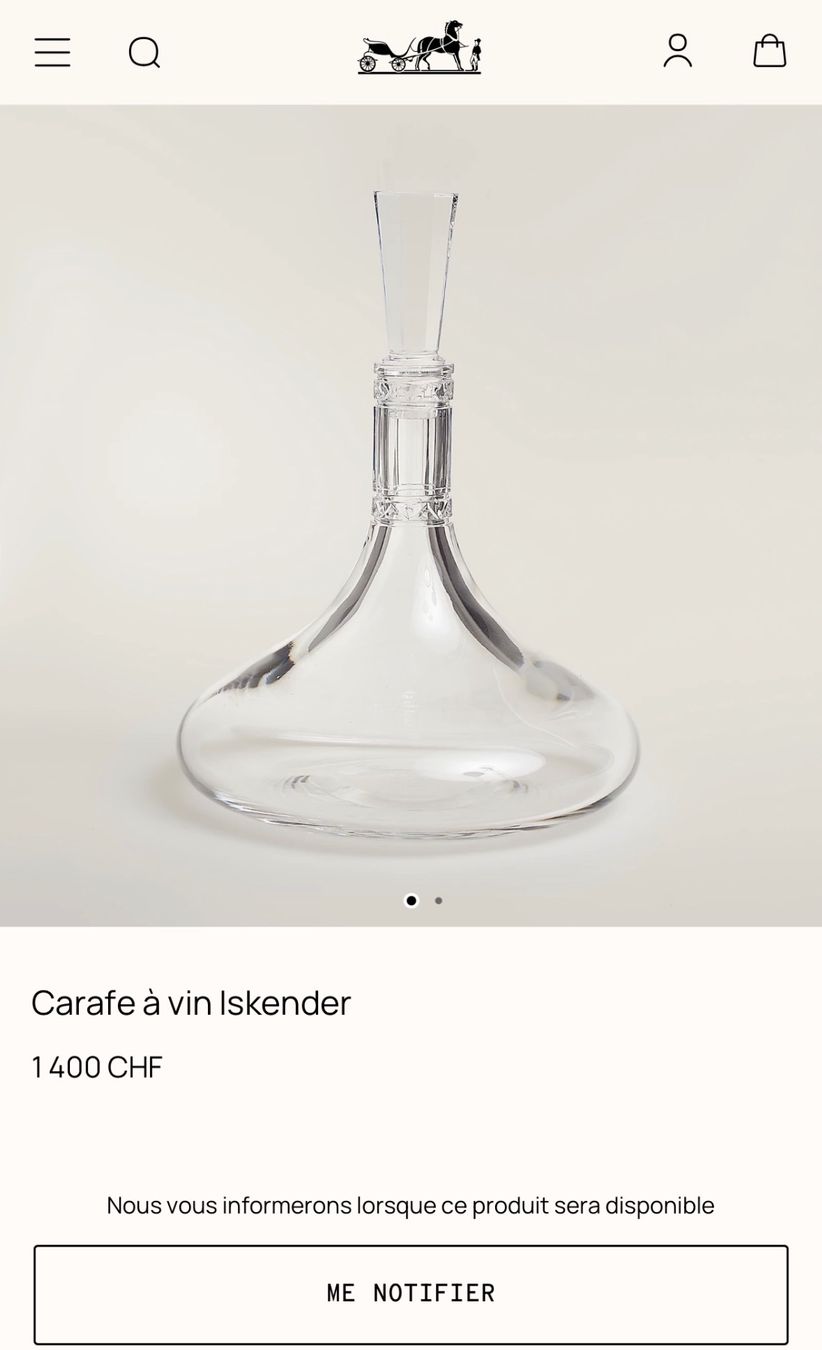 Hermès Caraffe: Carafe à vin Hermès Iskender – Nuovo e nell'imballaggio originale da Fully venduto da Gaga1990 7