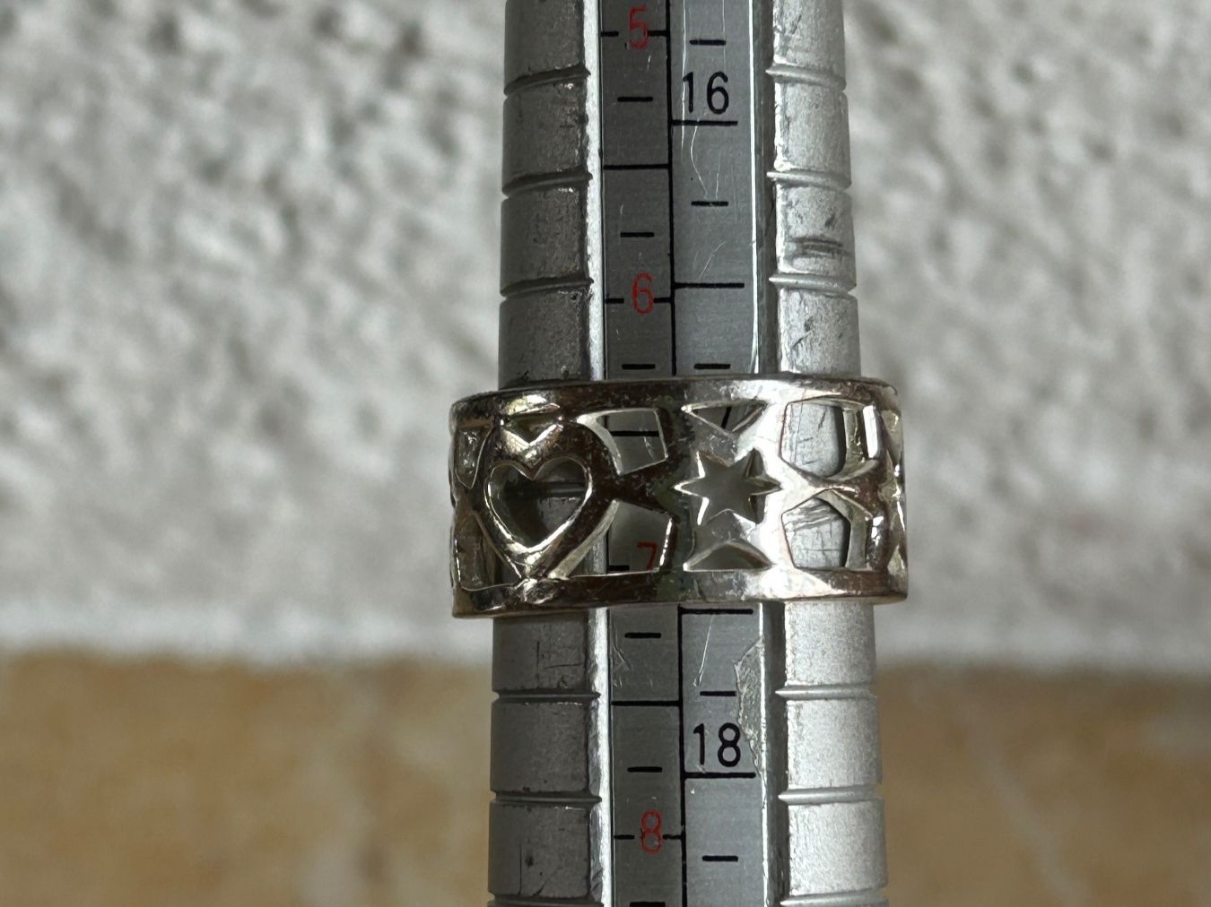 Anelli: Silber Ring mit Sternen & Herzen (54) – Usato da Dittingen venduto da Bellevista 5