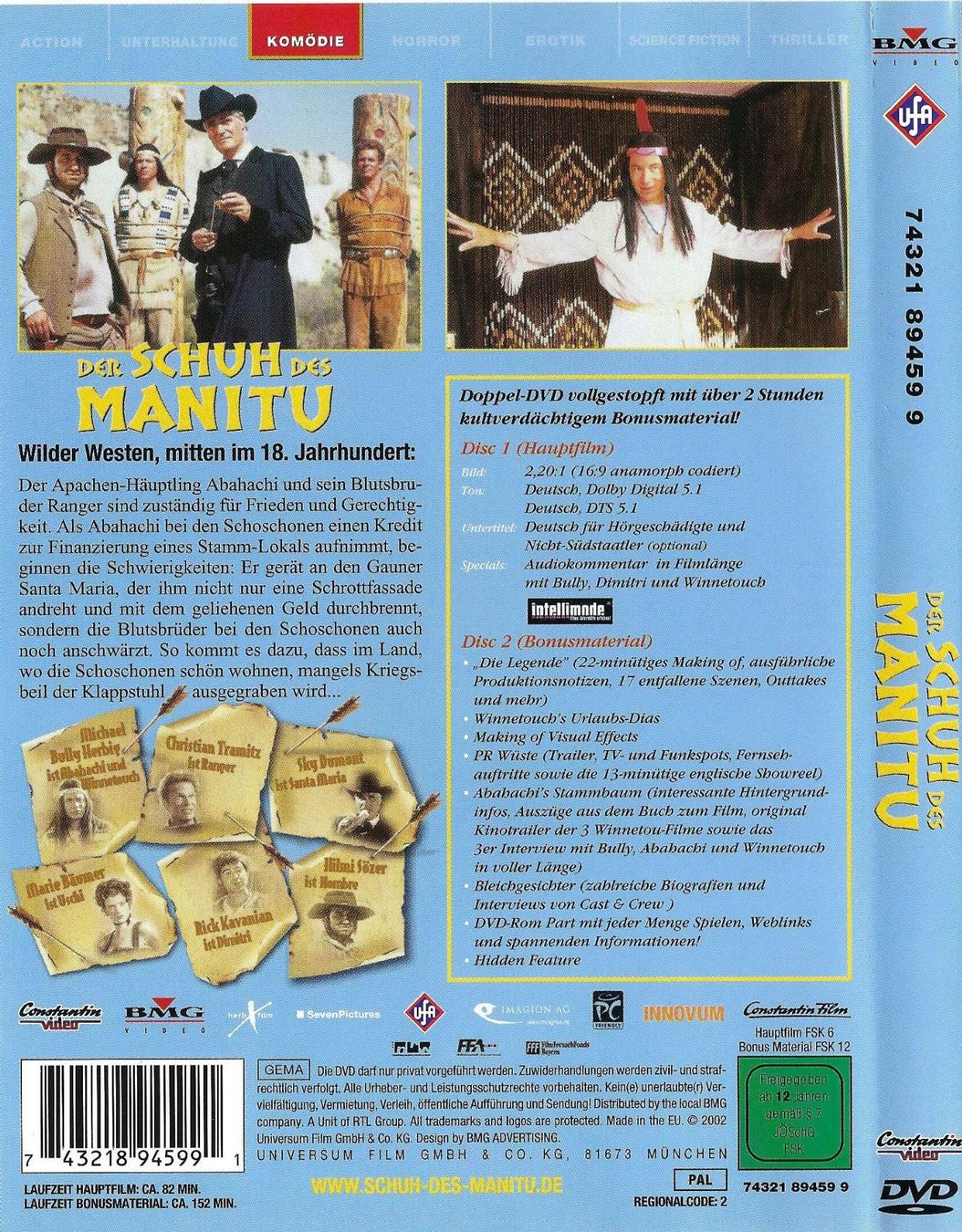 Tutti i DVDs: DVD: Der Schuh des Manitu mit Bonus DVD – Usato da Rotkreuz venduto da groeli69 1