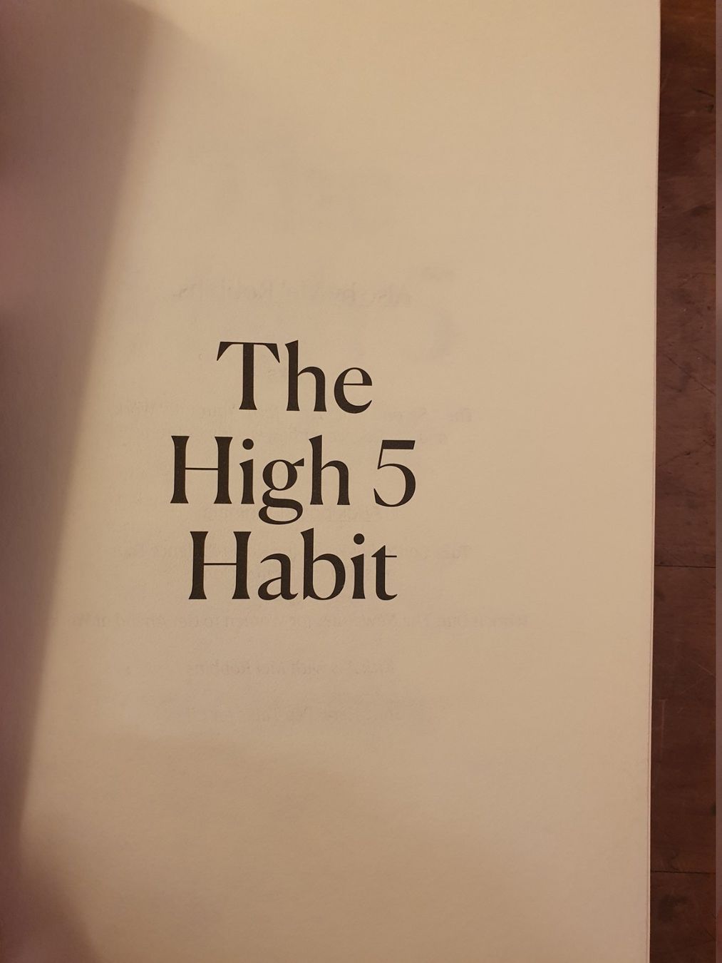 Livres: The High 5 Habit - Take control with one simple habit - Mel – D'occasion à Zürich par loosebone 3