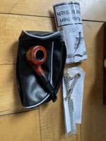 Pfeife mit Zubehör und Lederetui neuwertig