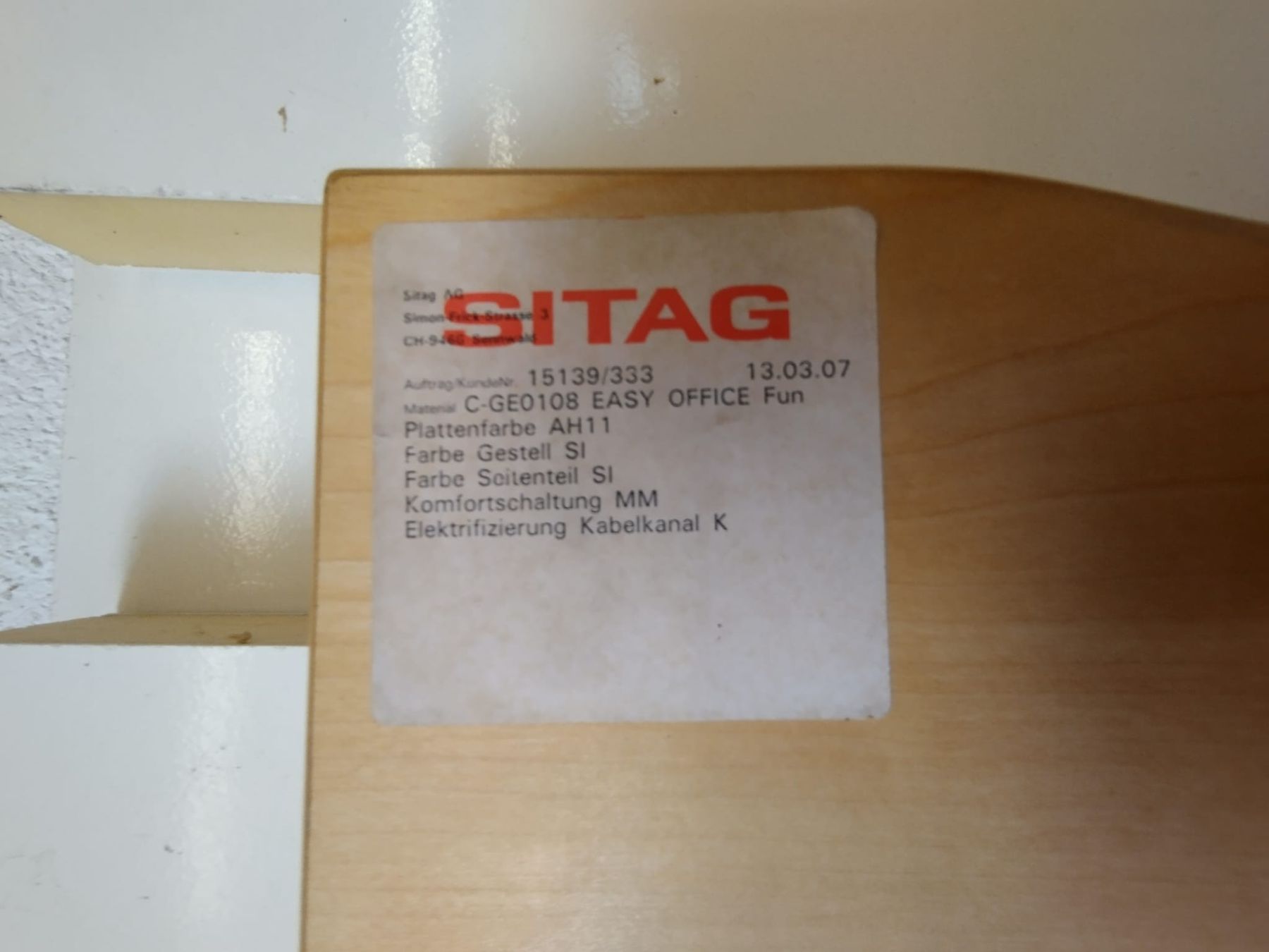 Sitag Schreibtische: Schreibtisch Holzplatte von SITAG – Gebraucht aus Oberhofen TG von tryxta 2
