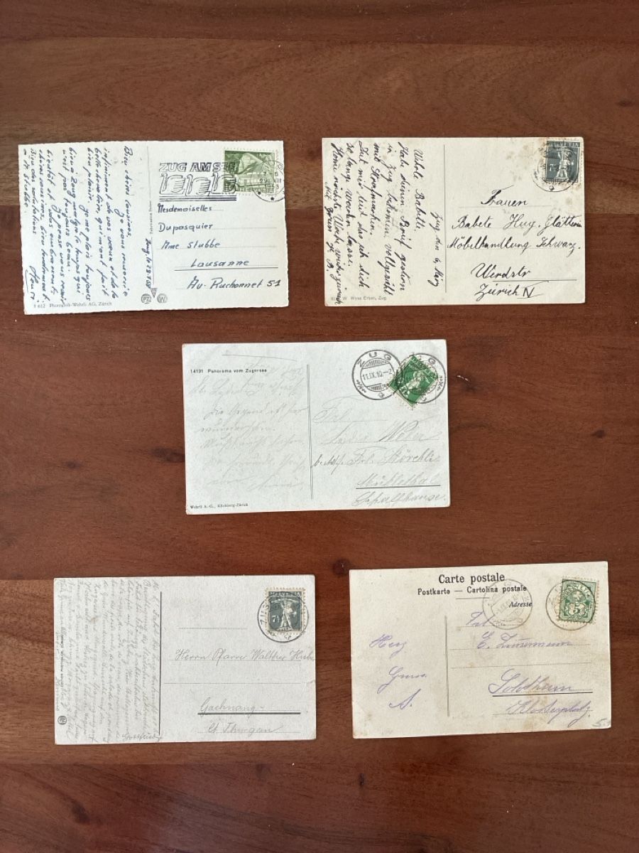 Cartoline postali: 10 Ansichtskarten Schweiz von Zug  – Usato da Oftringen venduto da Cla.vD.74 3
