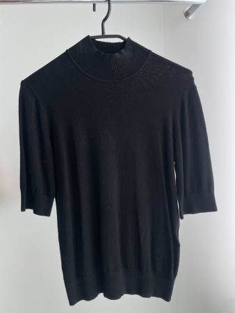 Hallhuber - schwarzes kurzarm Turtleneck Gr.: S