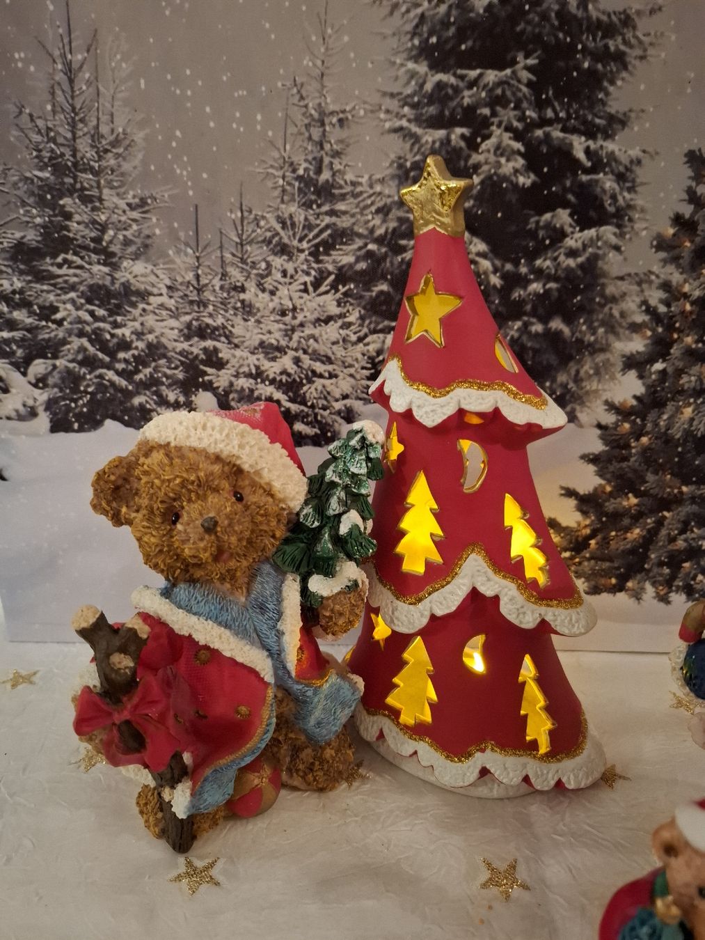 Tutte le decorazioni: WEIHNACHTSBÄRCHEN MIT TEELICHT BÄUMLI – Nuovo (secondo la descrizione) da Gretzenbach venduto da schibaya 2