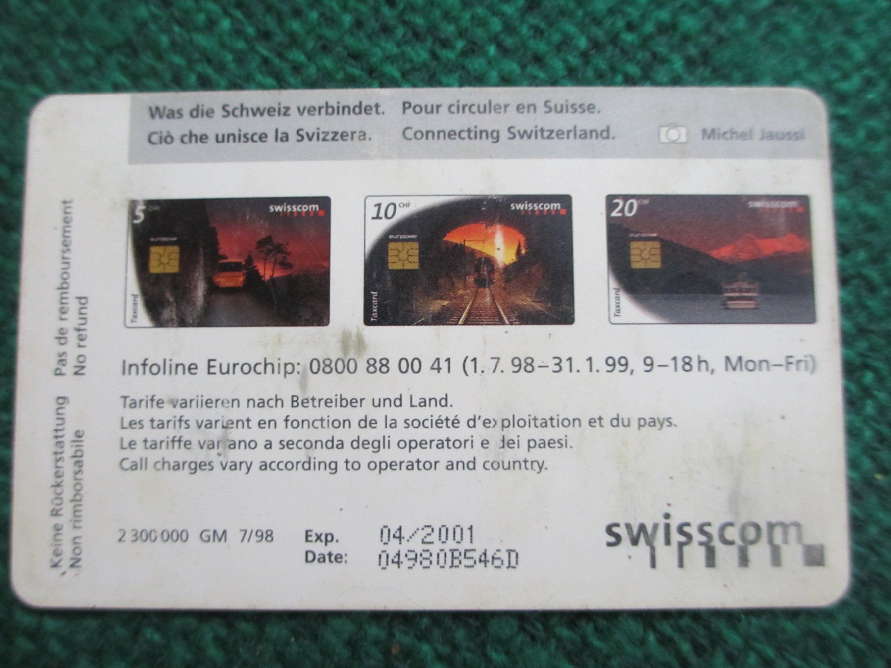 Swisscom Cartes de téléphone: alte Swisscom Taxcard – D'occasion à Herisau par fan_h9qj 1