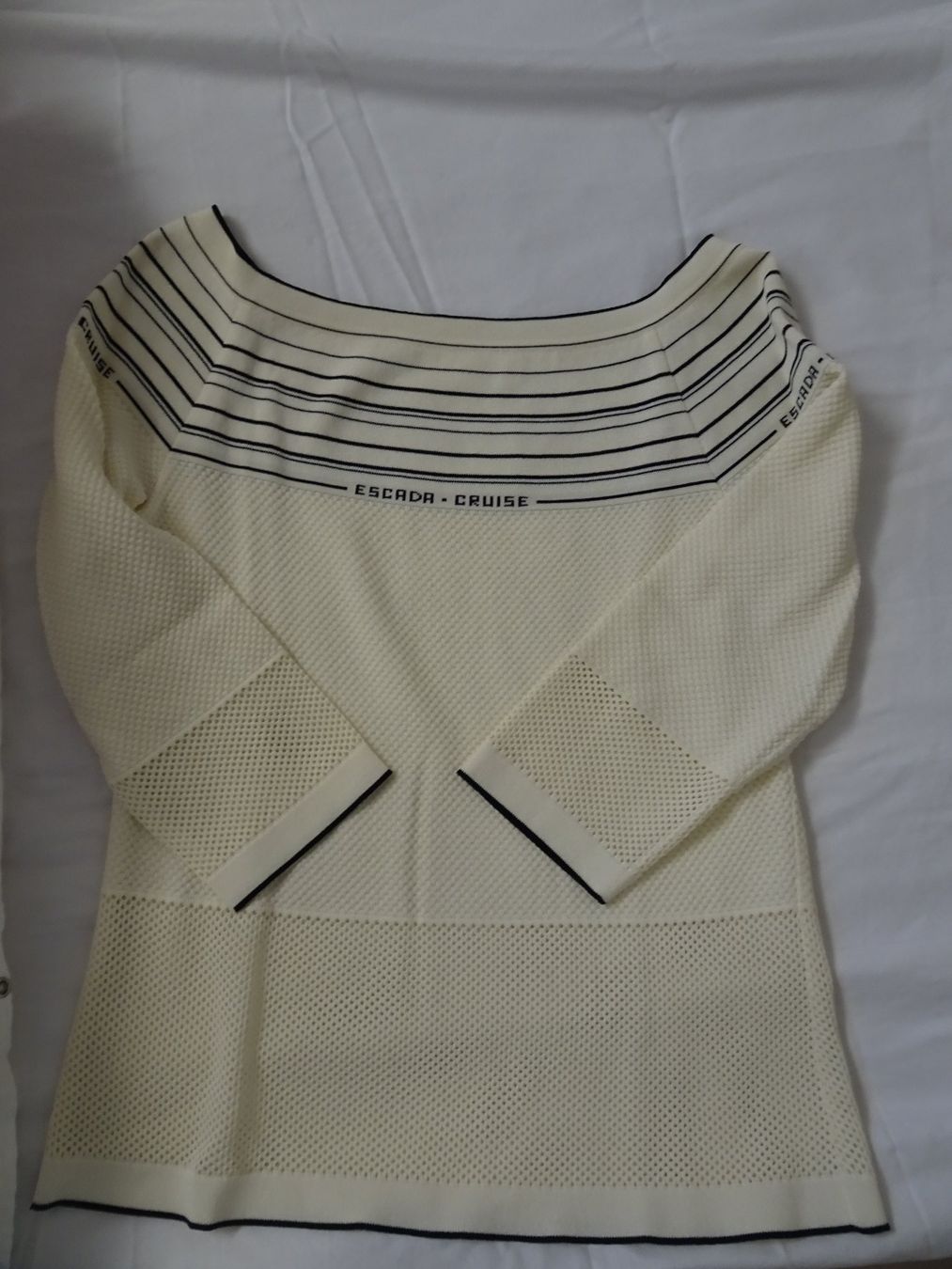 Escada Maglioni & Felpe: CHIC ORIG ESCADA CRUISE LIGHT SUMMER PULLOVER  - WHITE 38+ – Nuovo (secondo la descrizione) da Oberwil b. Zug venduto da JICKY-1889 2