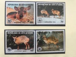 WWF Elfenbeinküste 1985 Zebraducker Satz postfrisch