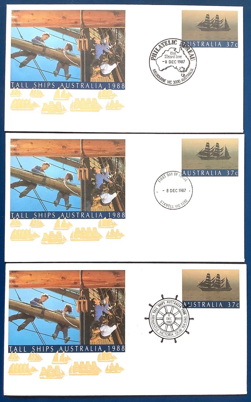 Tutti i francobolli: 1988 Australien FDC - Tall Ships - Div. Stempel – Nuovo (secondo la descrizione) da Liestal venduto da Skunk02