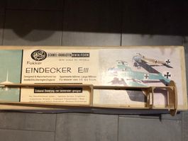 Fokker Eindecker EIII RC Modell Bau Kasten 1410mm