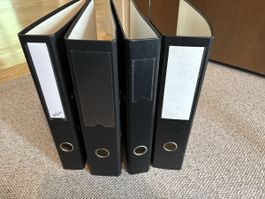 2x Bundesordner 2x kleinerer Ordner schwarz