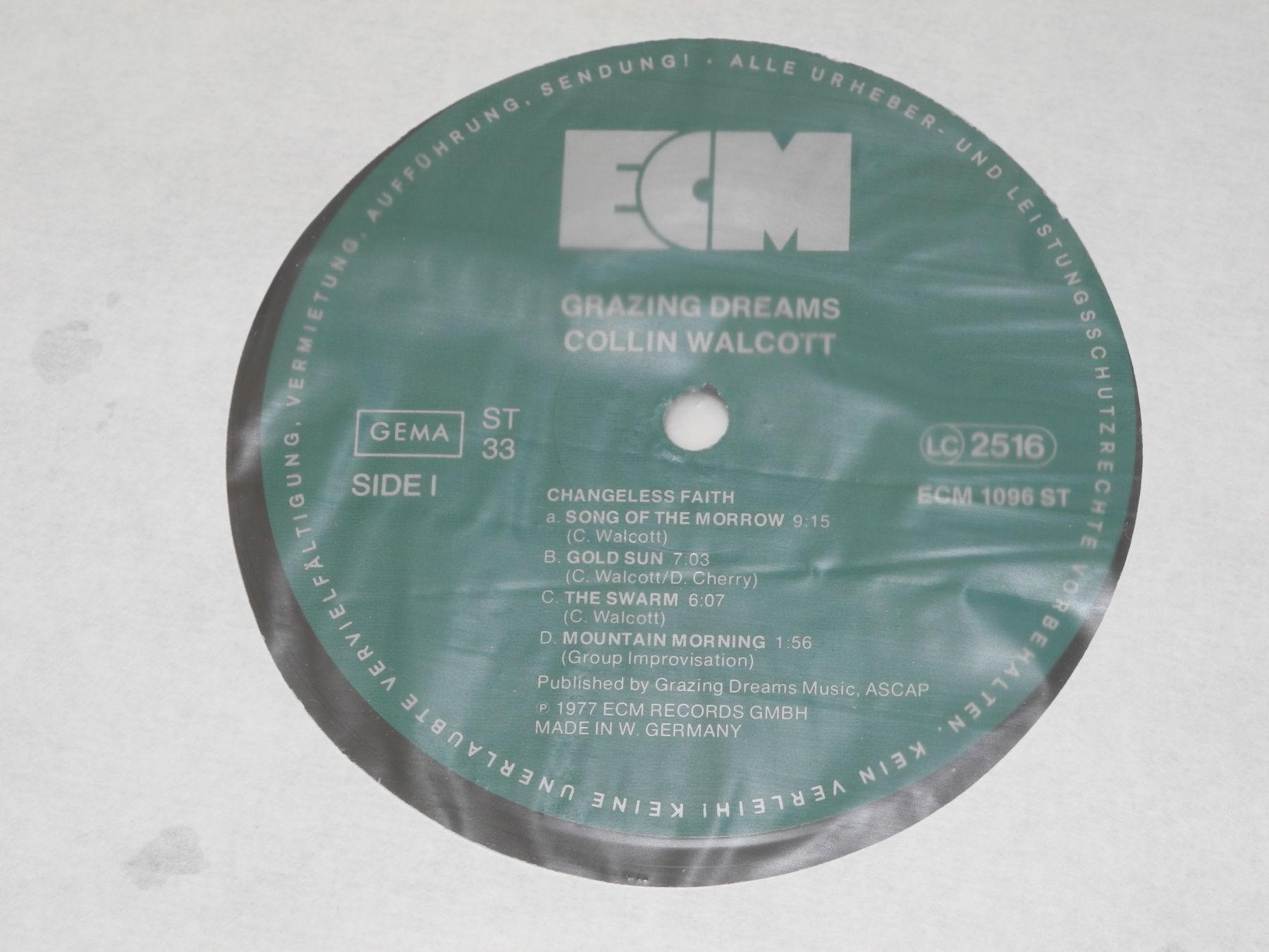 Schallplatten: COLLIN WALCOTT: GRAZING DREAMS - ECM – Neu (gemäss Beschreibung) aus Fahrwangen von Swirl2 2