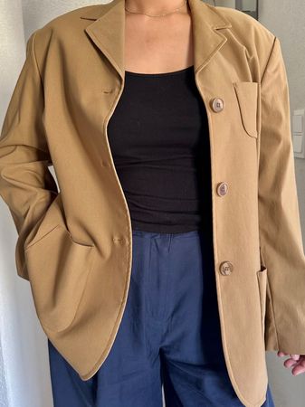 Vintage Oversize Blazer Ocker