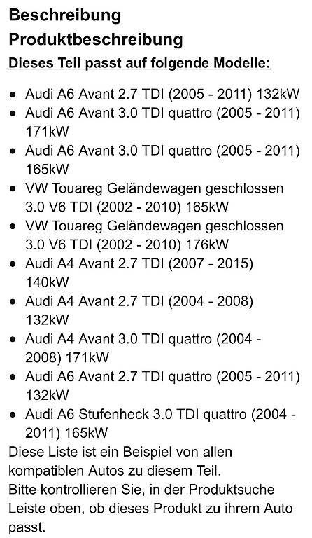 Tutti pezzi di ricambio auto: Vw Audi Ölfilter L382 – Usato da Schwaderloch venduto da z_g 2