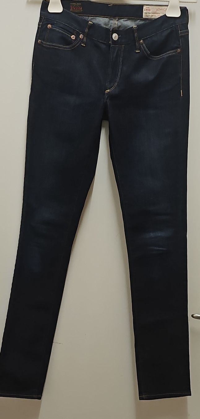Evisu Jeans: Evisu dunkelblauer dünner, verschwenderischer Denim. – Usato da Zürich venduto da eri_8w5v
